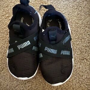 Puma Kids Black Slip-On Sneakers